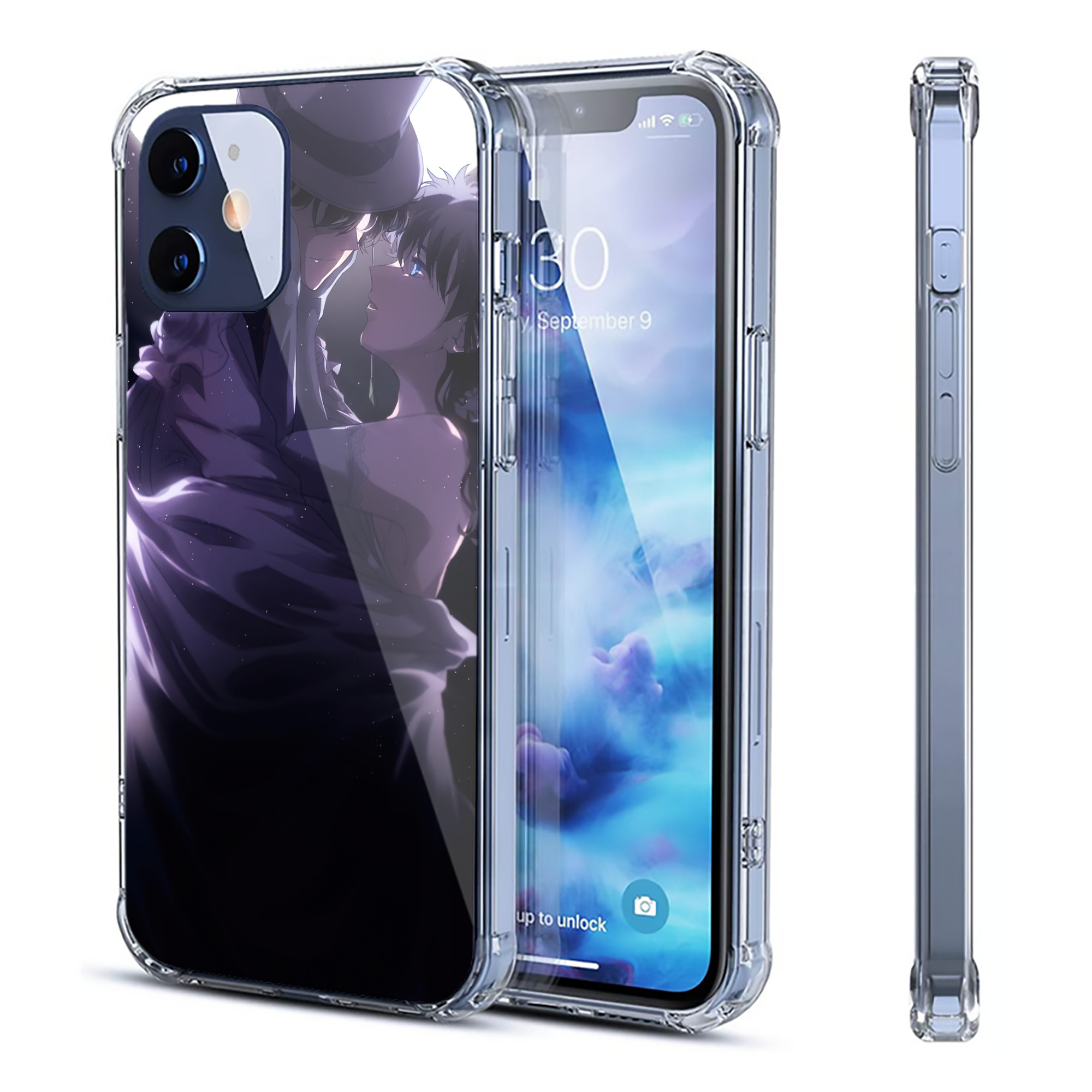 （画像用） 名探偵コナン Detective Conan 【iPhone 12シリーズ対応】透明スマホケース（クリアソフトケース）